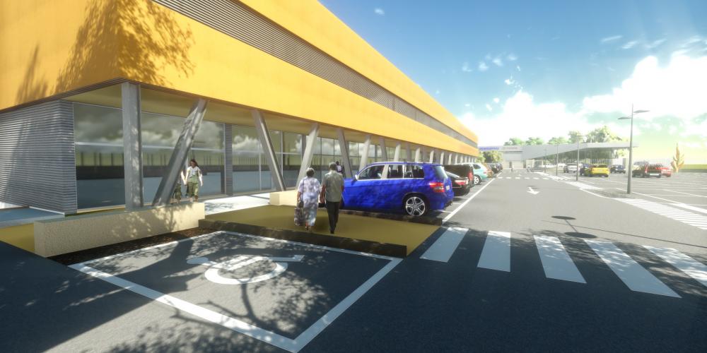 وسط المدينة التجارية لواندا حماية أعمال البناء المعماري 3D أفريقيا