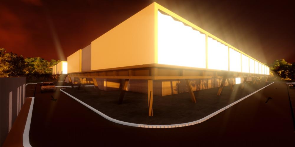 Motel Luanda Projekt 3D-Architektur-Arbeit Gebäude Beherbergungs